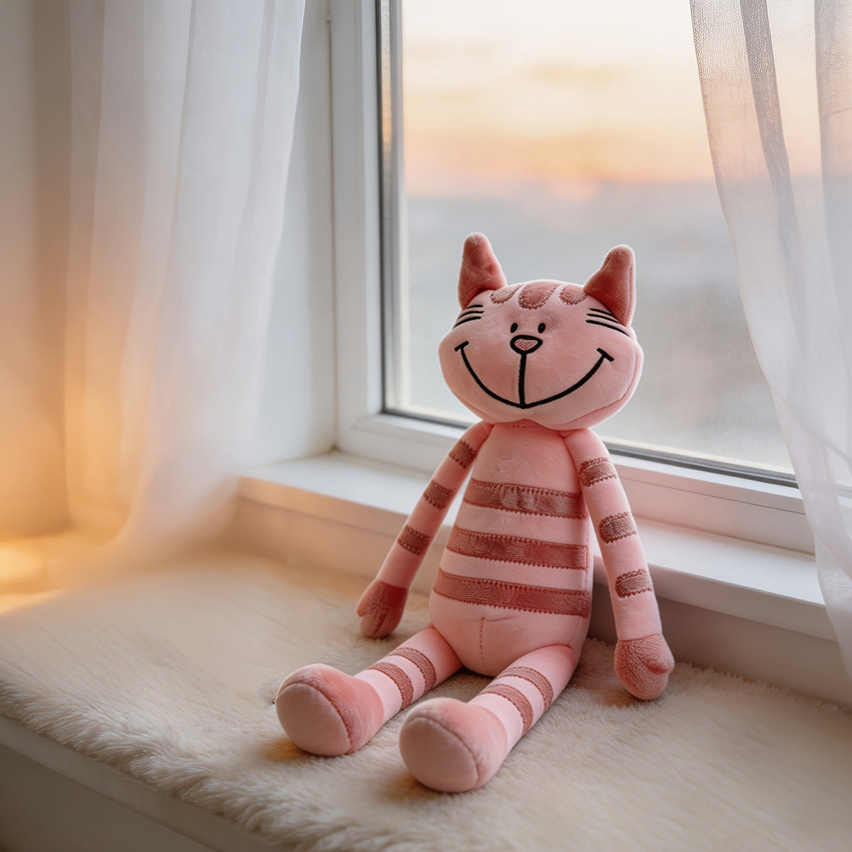Poupée en peluche chaton rose guérisseur — Monptitlou Image