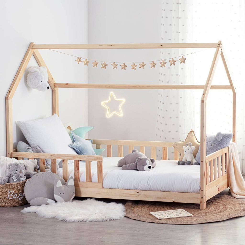 Lit cabane Enfant - Bois 80x160cm, photo 15