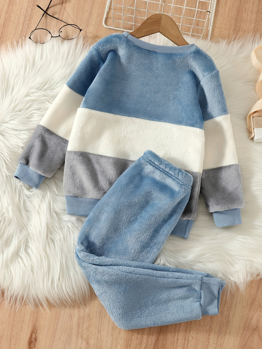 Ensemble hiver garçon, pantalon long chaud épais pour bébés et jeunes — Monptitlou