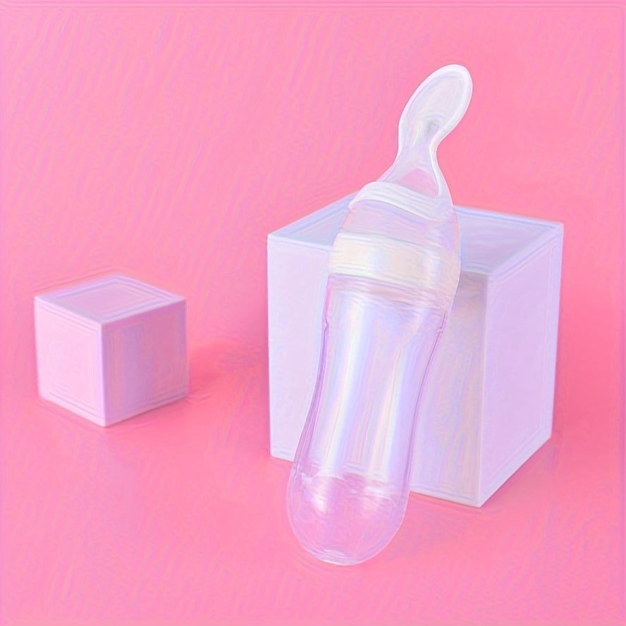 Distributeur de nourriture pour bébé en silicone avec cuillère — Monptitlou