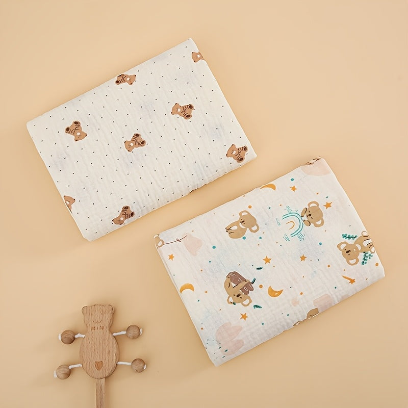 Lot de 2 langes bébé en double gaze de coton — Monptitlou Image