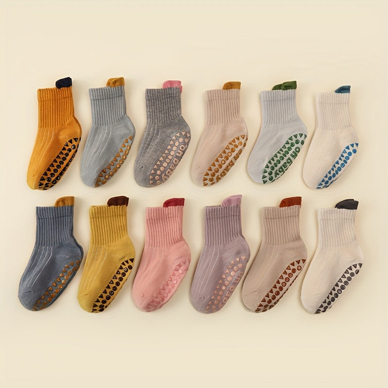 Paires de chaussettes toutes saisons pour enfants, antidérapantes — Monptitlou