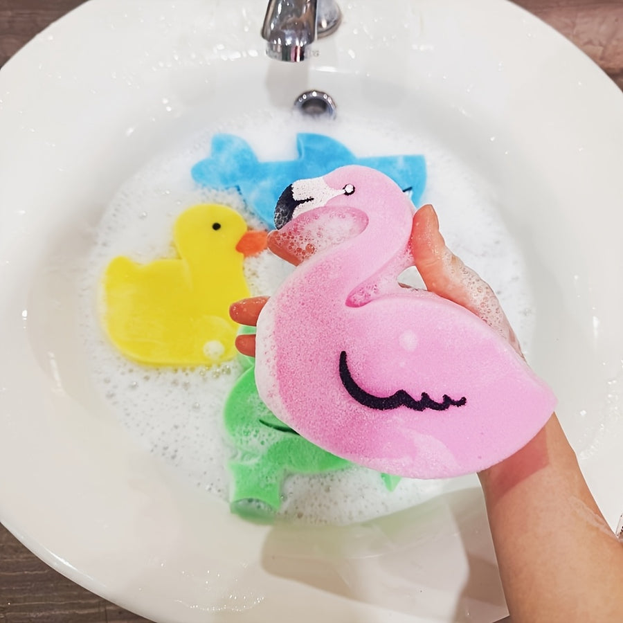 Boules de bain éponge animaux mignons, couleurs aléatoires — Monptitlou