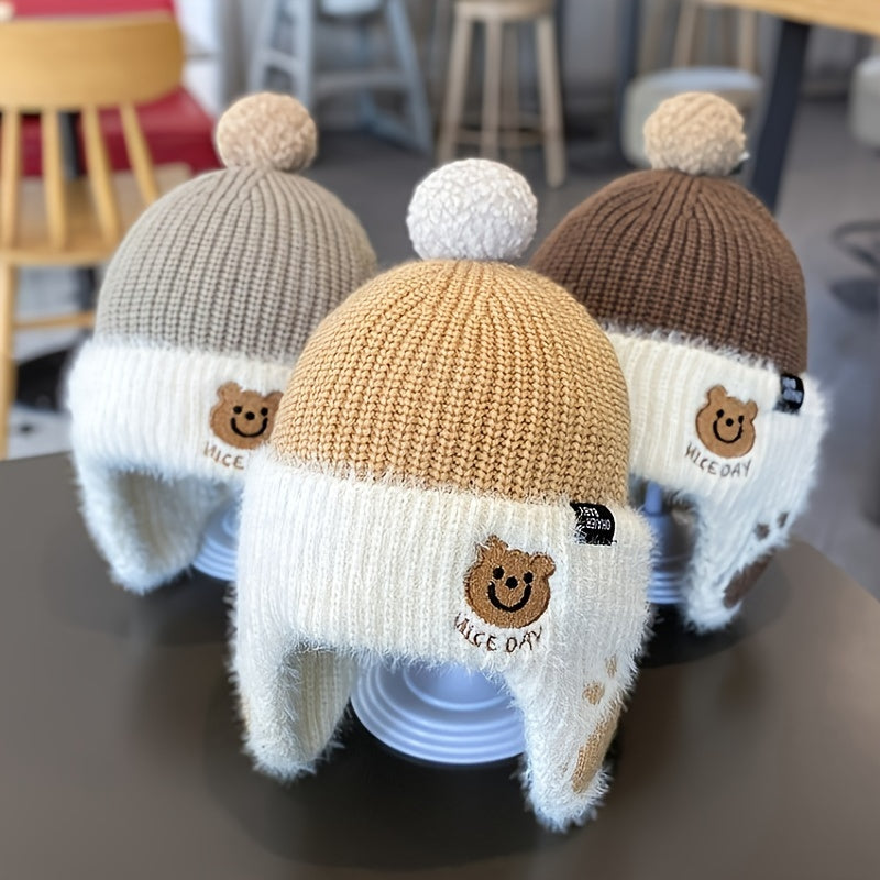 Bonnet Tricoté Confortable pour Enfants de 1 à 3 Ans — Monptitlou