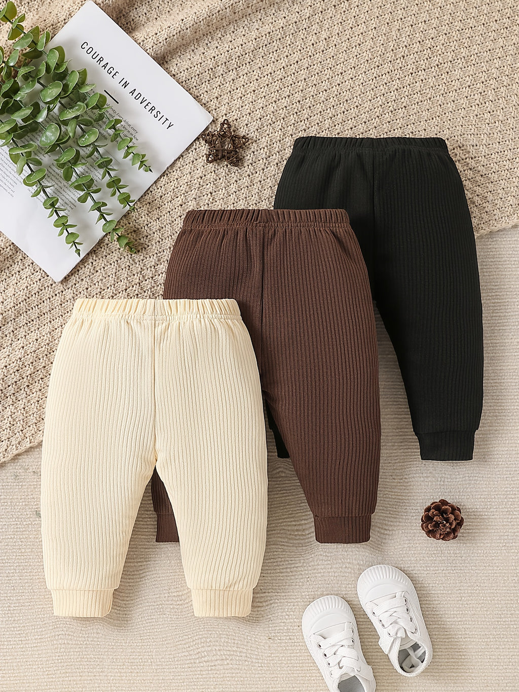 Ensemble 3 pièces d'automne-hiver pour garçons : pantalons longs — Monptitlou