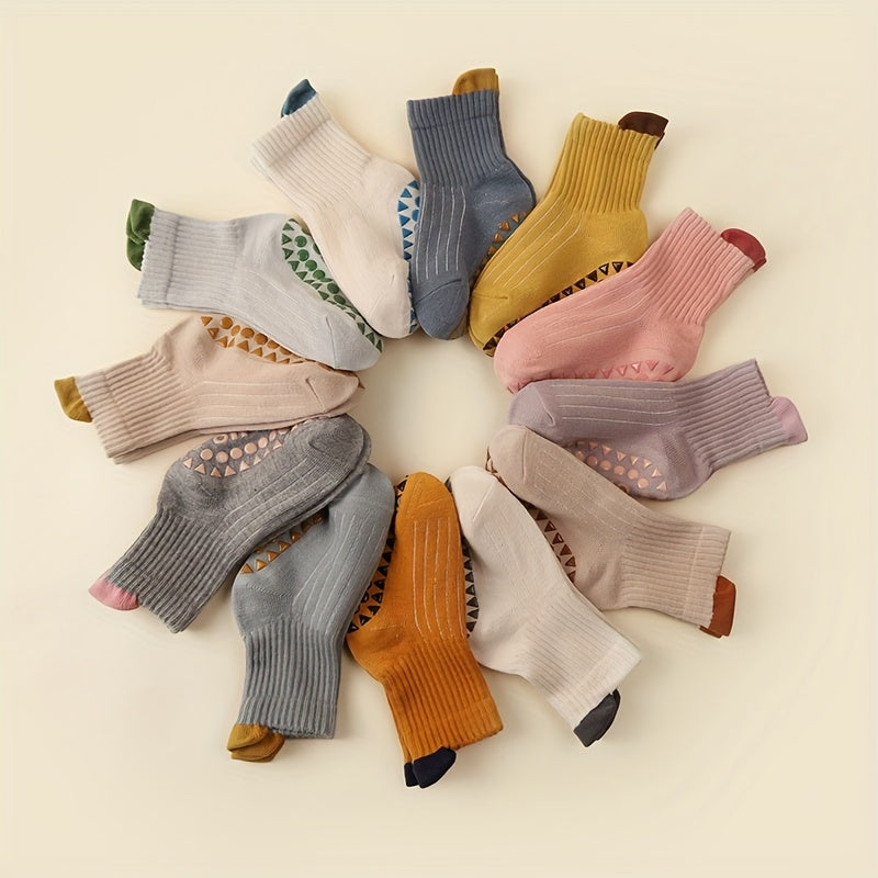 Paires de chaussettes toutes saisons pour enfants, antidérapantes — Monptitlou