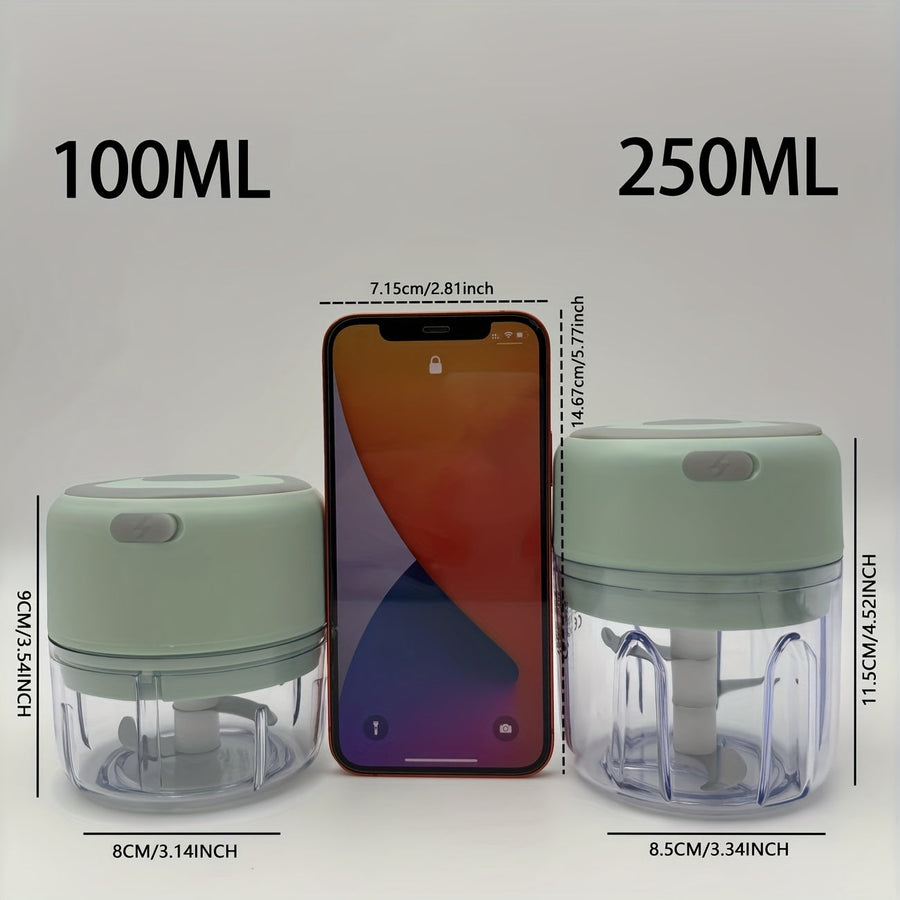 Mixeur électrique 1 pc 250/100 ml USB rechargeable sans fil 30 W haute puissance multifonction broie/hache rapidement vi