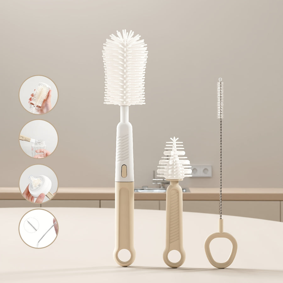 Brosse à biberon en silicone ; Outil de nettoyage de tétines et de — Monptitlou