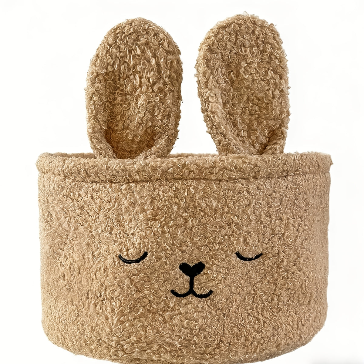 1 panier de rangement en polaire Teddy Lapin Mignon — Monptitlou Image