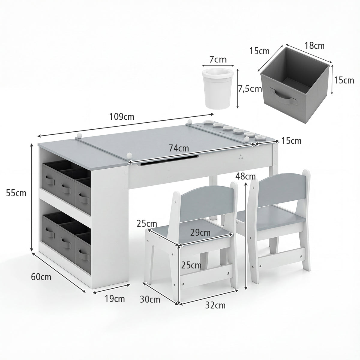 Table pour enfants avec 2 chaises — Monptitlou Image