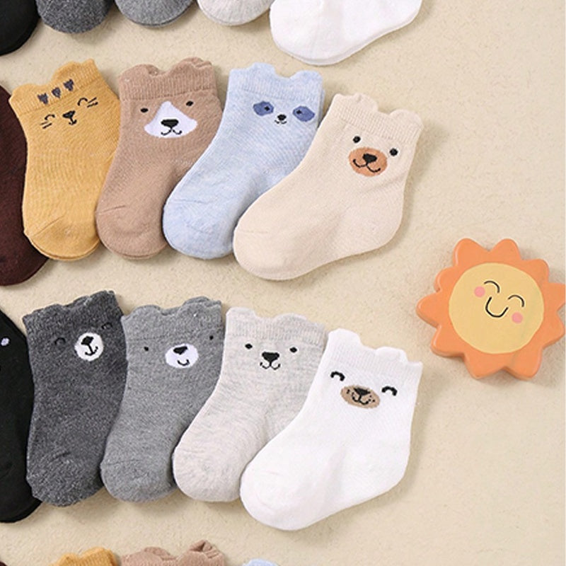 Paires de chaussettes pour bébé, motifs d'ours de dessin animé mignons — Monptitlou