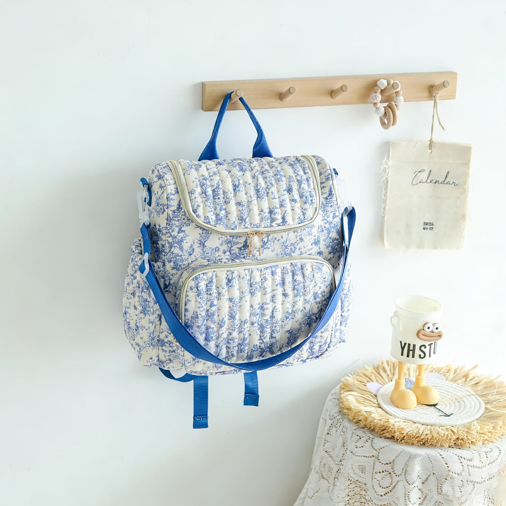[Essentiel pour parents] Sac à langer à dos floral pour maman et papa — Monptitlou