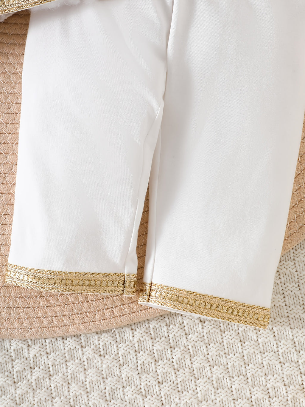 Ensemble traditionnel formel blanc pour bébé garçon moyen-oriental avec — Monptitlou