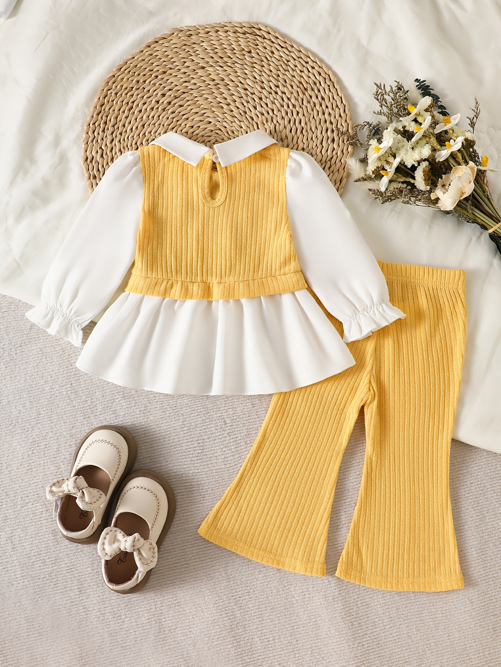 Ensemble contrasté réversible printemps/automne pour filles — Monptitlou