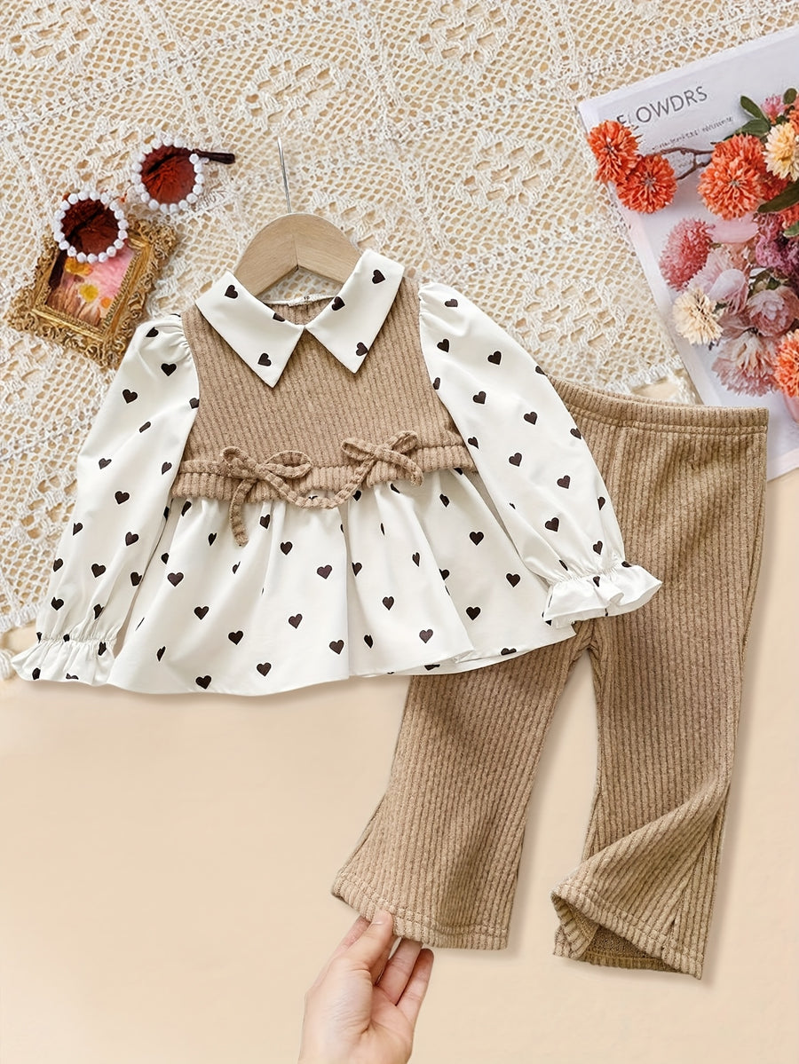 Ensemble 2 pièces pantalon long pour bébé fille printemps/automne — Monptitlou