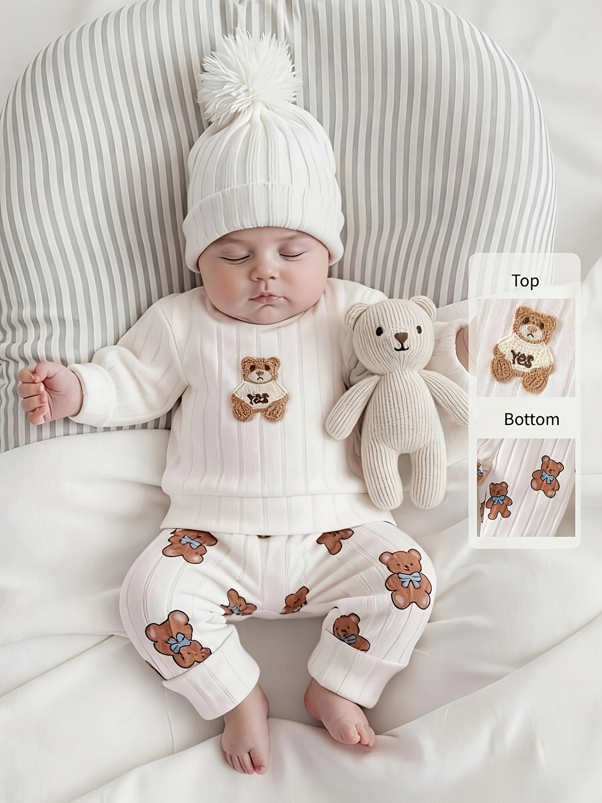Ensemble 2 pièces pour nouveau-né garçon/fille, automne/hiver — Monptitlou Image