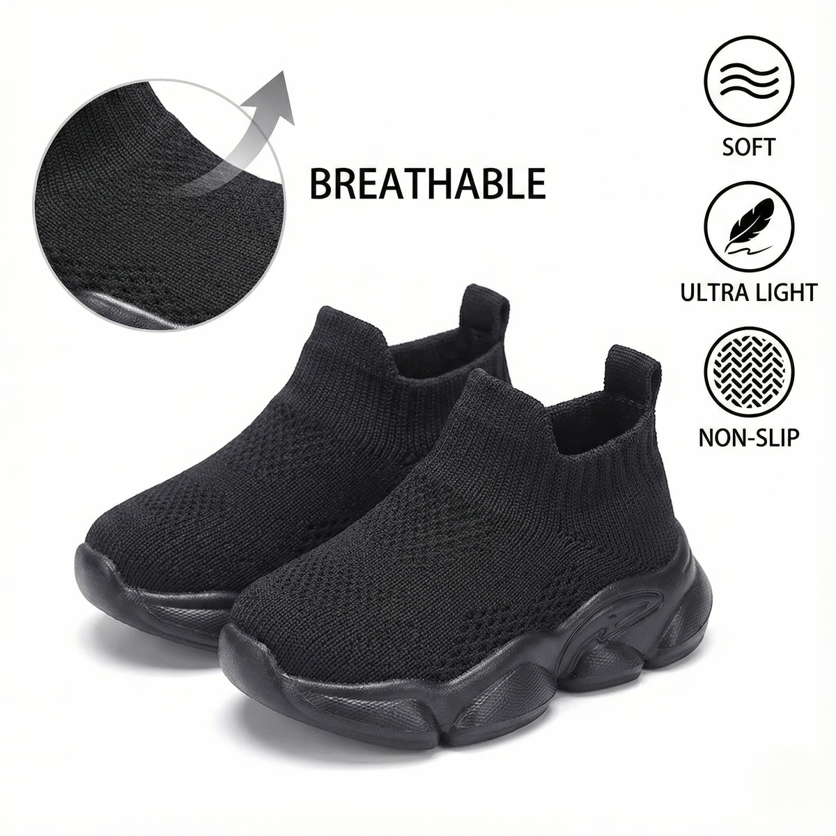 Chaussures de marche pour bébés en maille respirante, toutes saisons — Monptitlou Image
