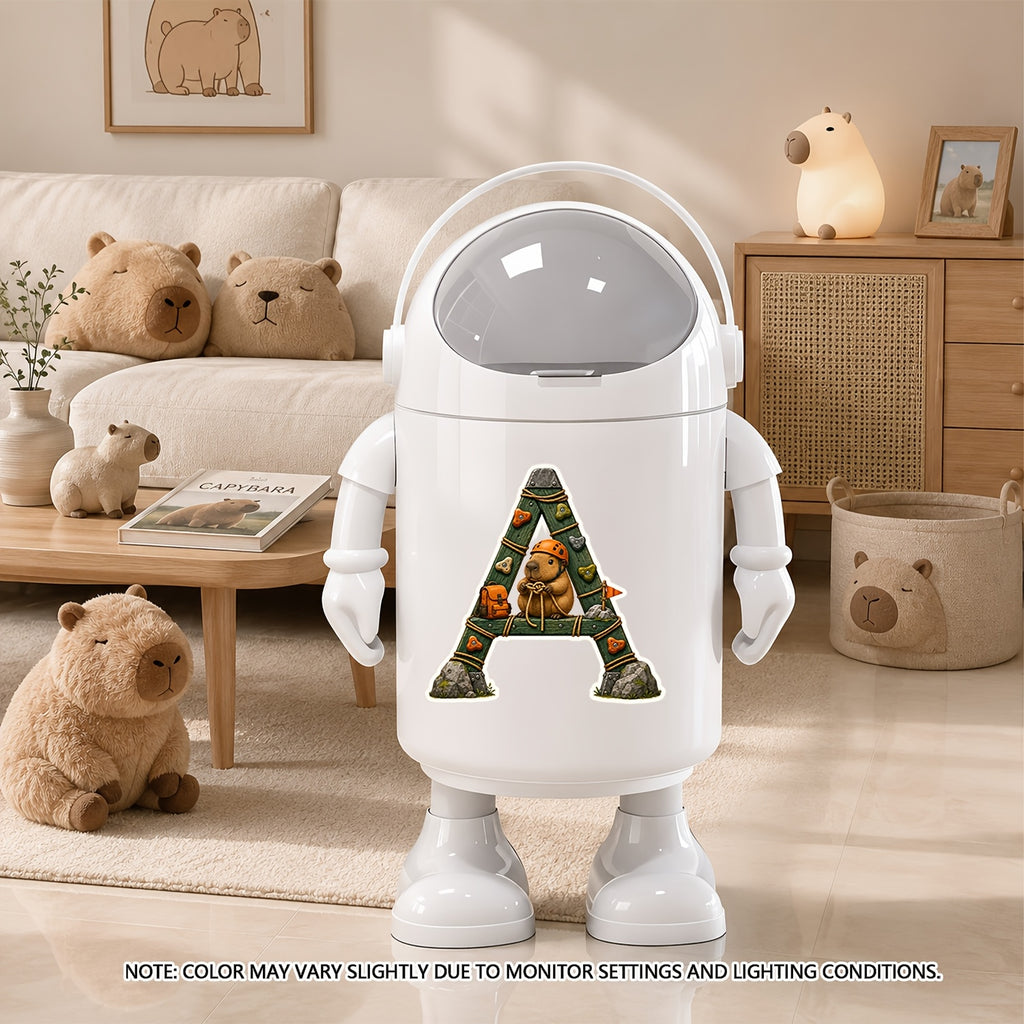 Poubelle à couches astronaute portable avec motif Q-Letter Capybara — Monptitlou