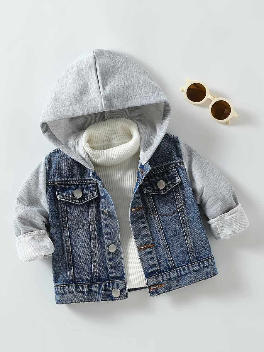 Veste à capuche pour bébé, sweat-shirt bleu clair délavé taille — Monptitlou