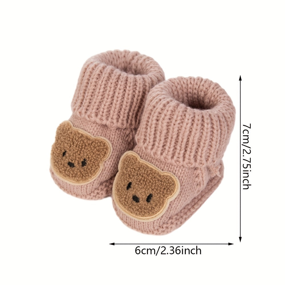 1 Paire d'Adorables Chaussettes en Tricot Ours pour Nouveau-nés — Monptitlou