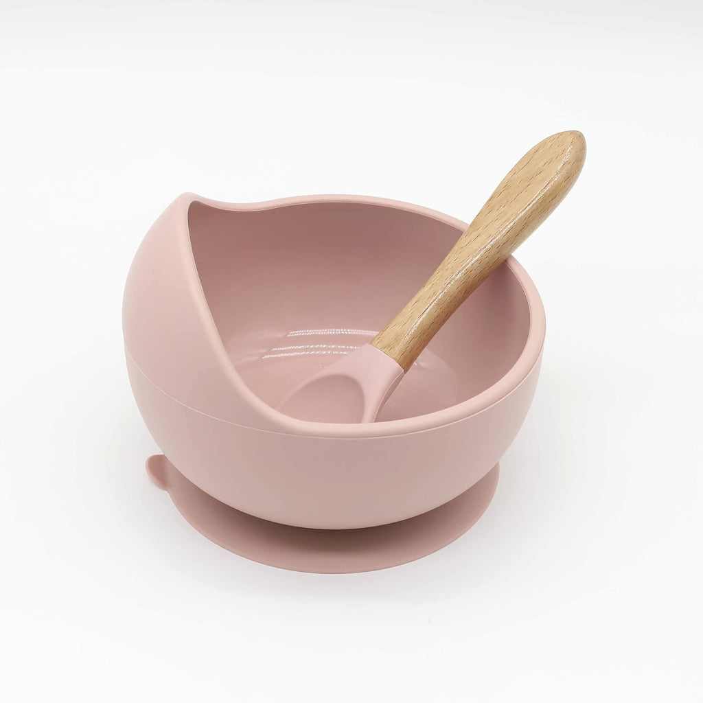Bol et cuillère pour bébé, bol anti-dérapant à ventouse avec cuillère à — Monptitlou
