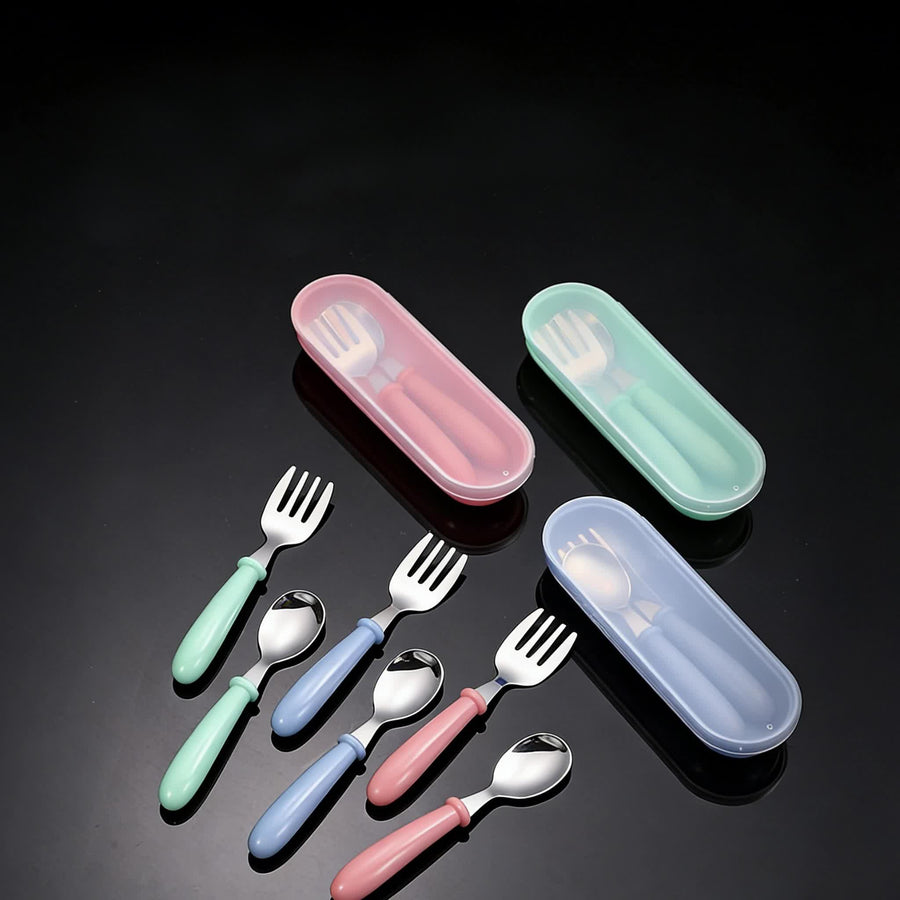 Ensemble 2 pièces Bébé Croissance Cadeau Commémoratif Cuillère