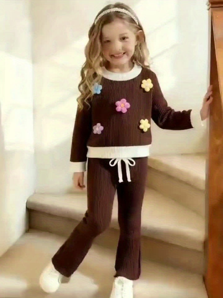 Ensemble 2 pièces pour fille à rayures