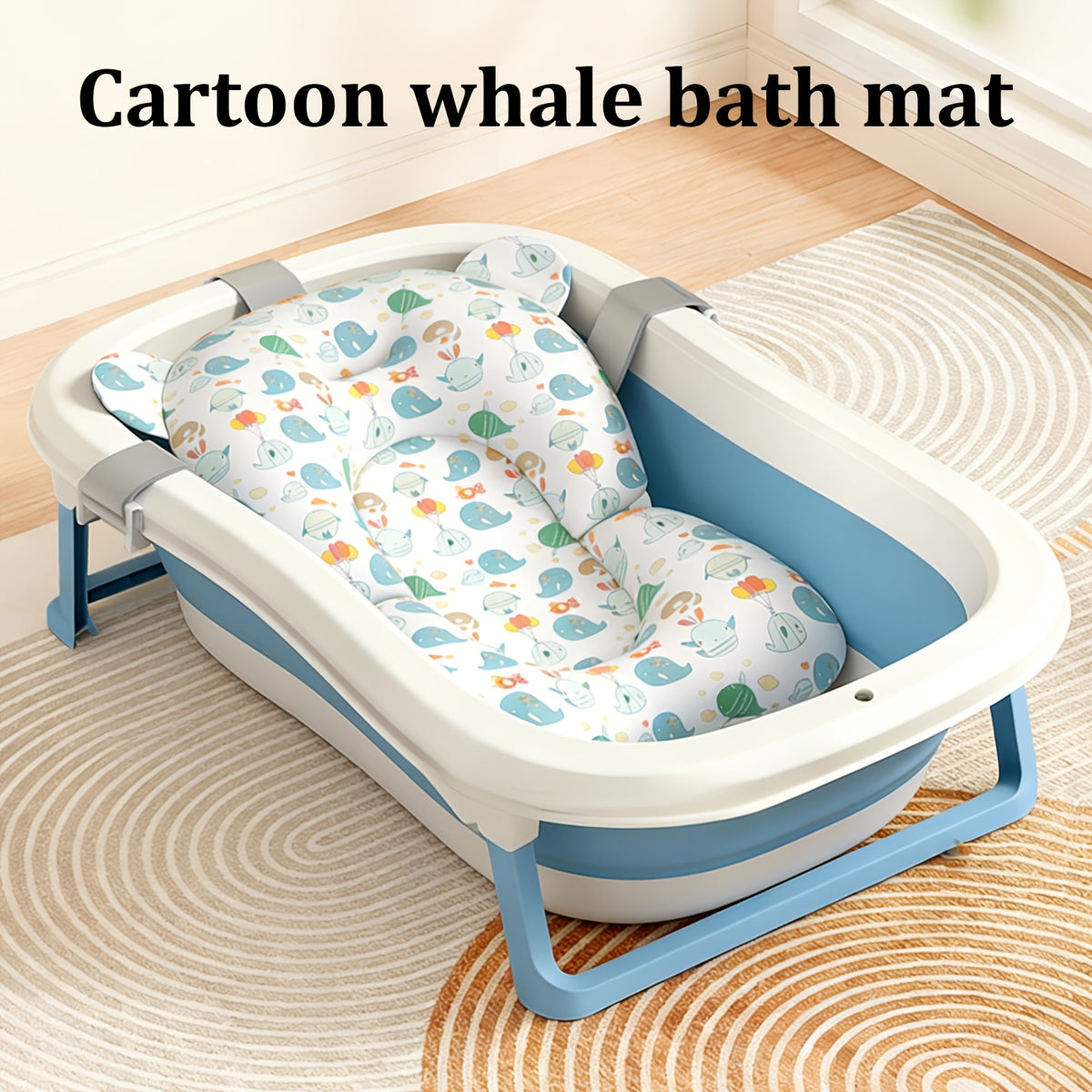 1 tapis de bain gonflable pour bébé avec motif de dessin animé — Monptitlou Image