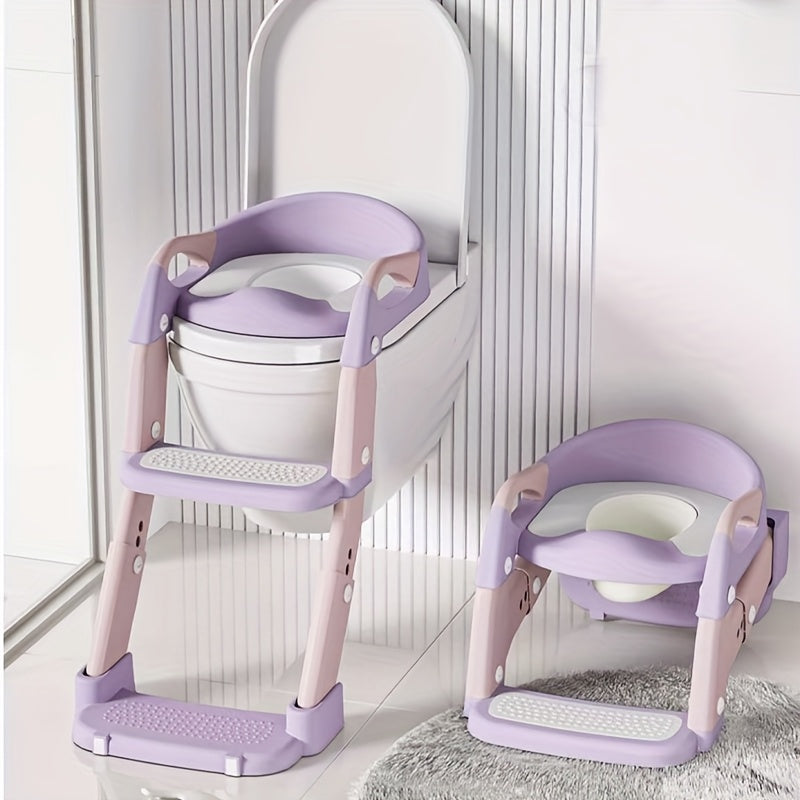 Tabouret d’apprentissage de la propreté trois en un, hauteur réglable — Monptitlou