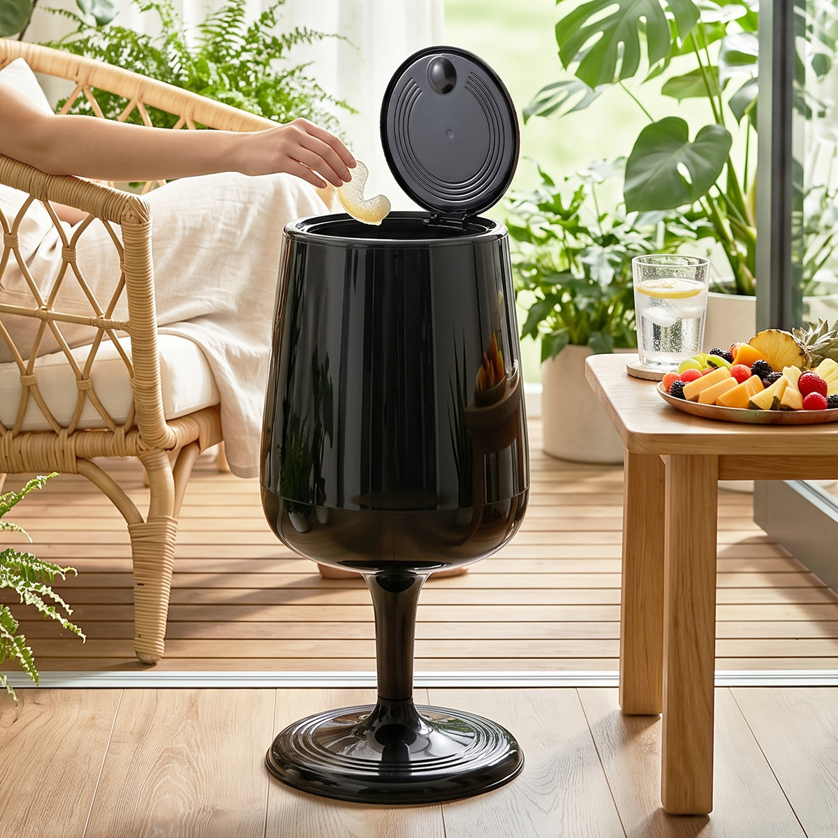 Poubelles 20L Grande Capacité avec Couvercle à Pression — Monptitlou Image
