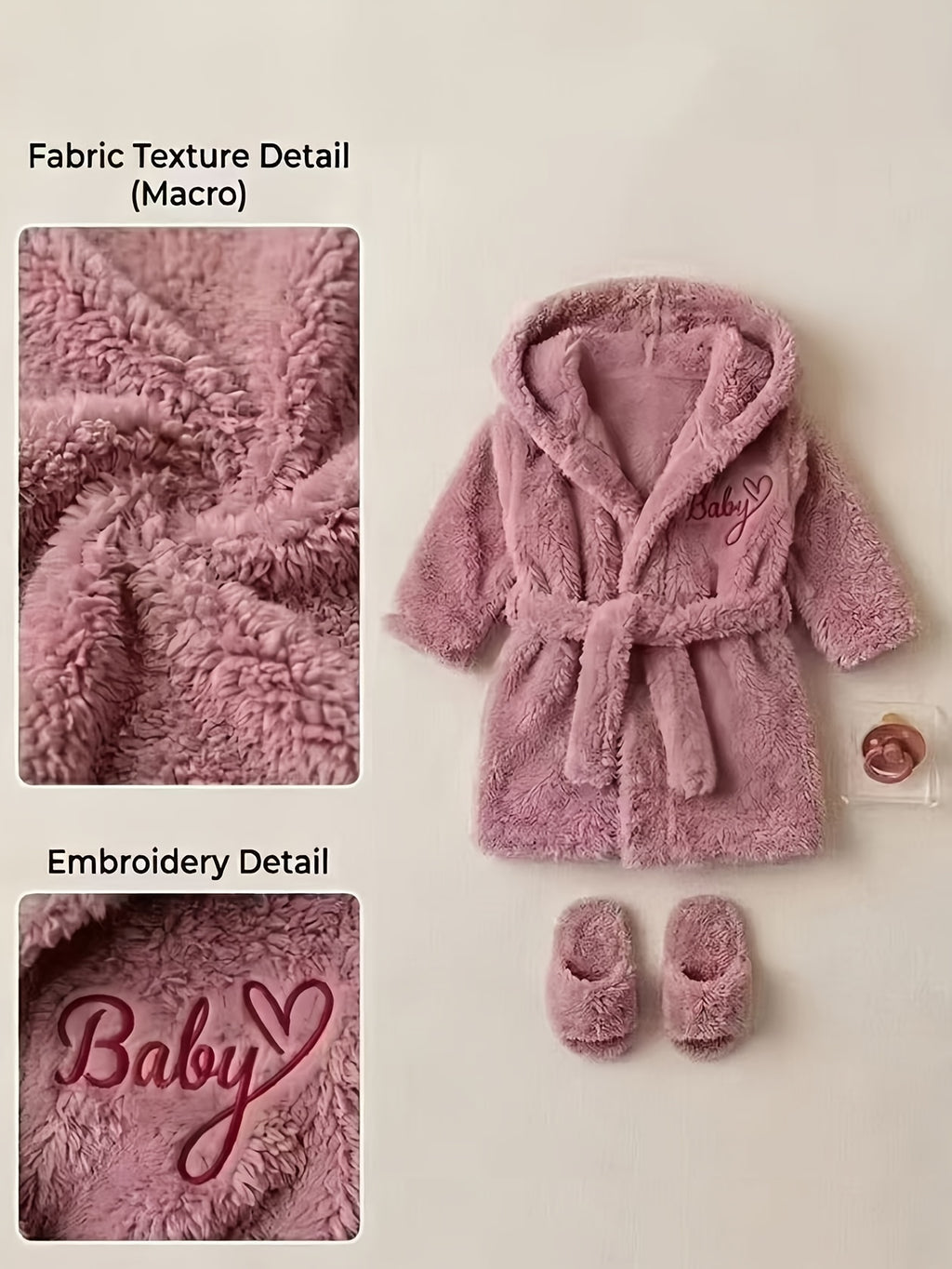 Tenue Bébé Tendance, Manteau Brodé Lettre Rose Mignon — Monptitlou