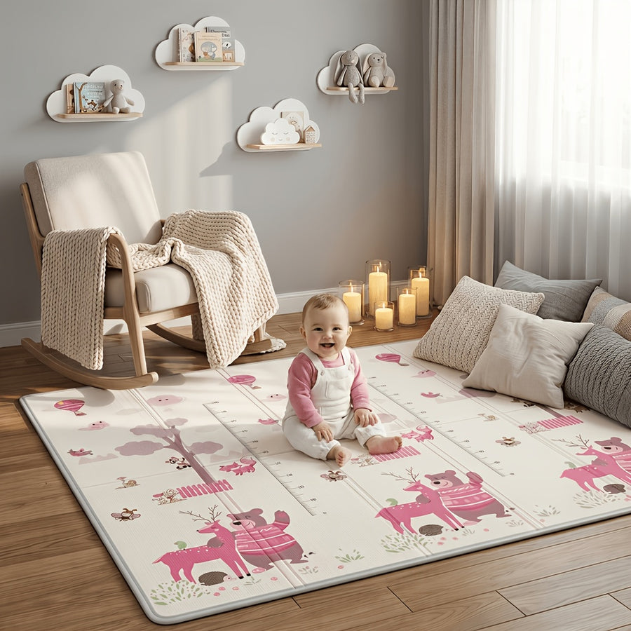 Tapis de jeu extra large 180x150cm, design réversible, mousse XPE — Monptitlou