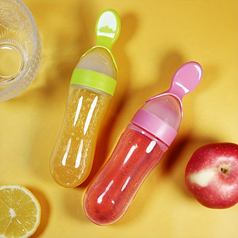 Distributeur de nourriture pour bébé en silicone avec cuillère — Monptitlou
