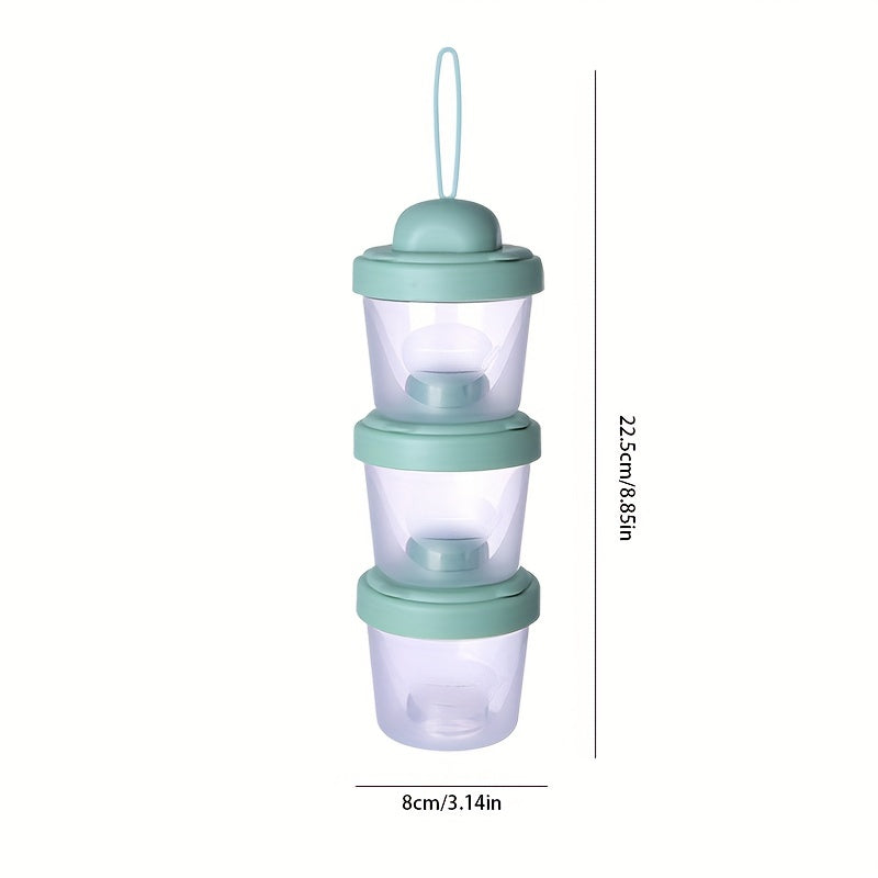 Distributeur de poudre de lait pour voyage, boîte de conservation alimentaire à 3 couches pour collations, contenant ant