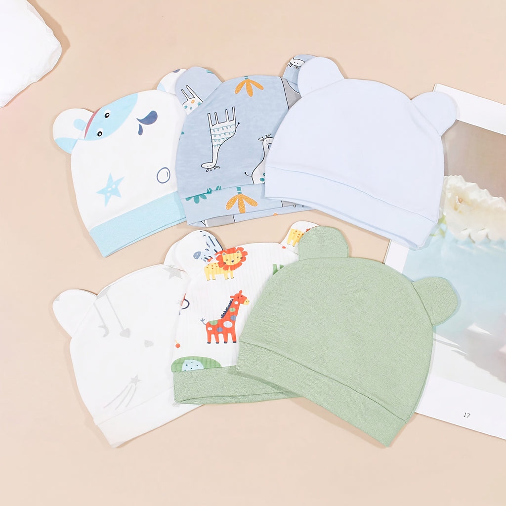 LAPI.ZAPI Ensemble de 6 pièces Bébé Couleur Aléatoire Combinée Chapeau — Monptitlou