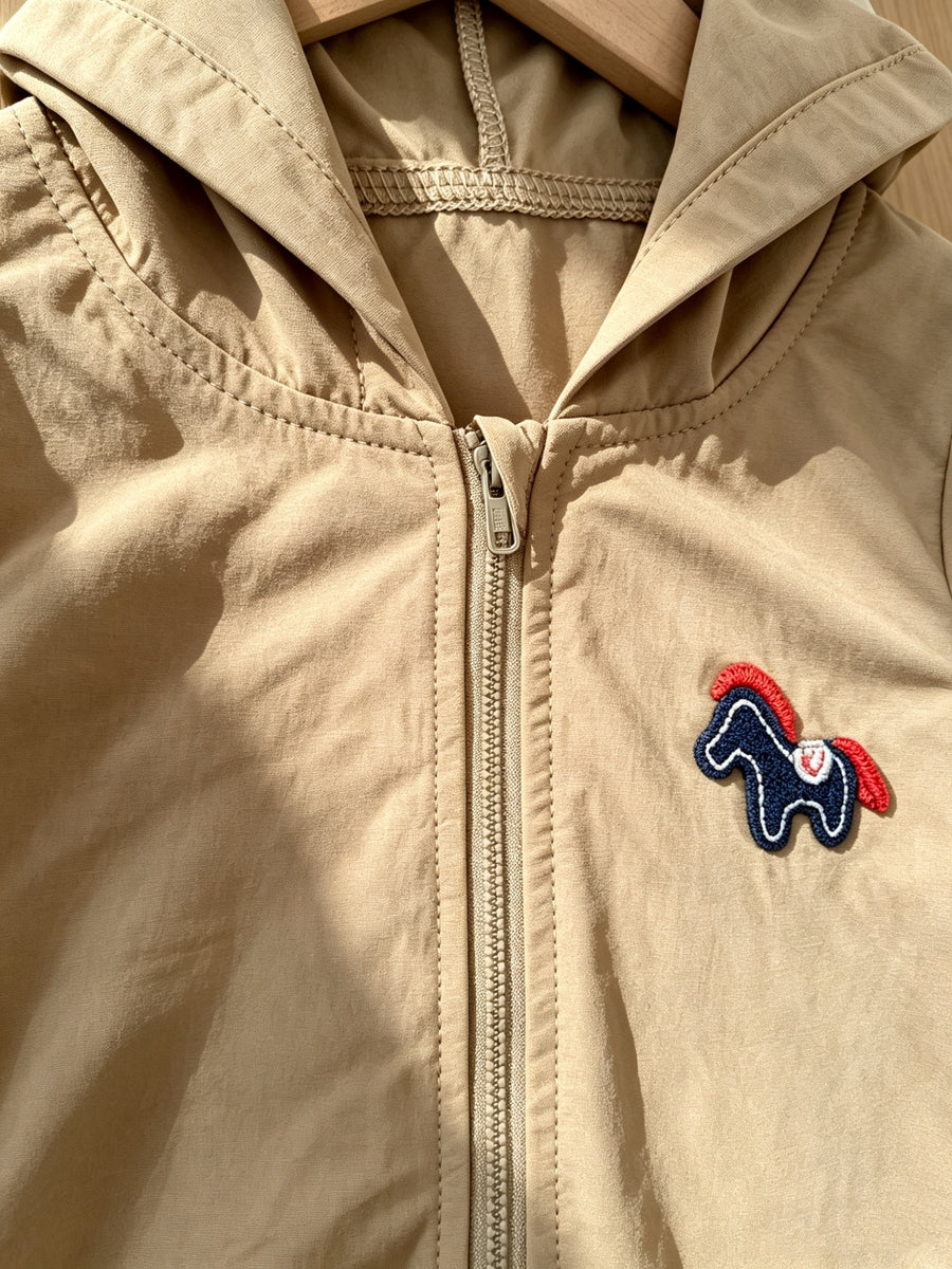 Nouvelle Veste Zippée à Capuche Kaki Printemps et Automne pour Bébés et