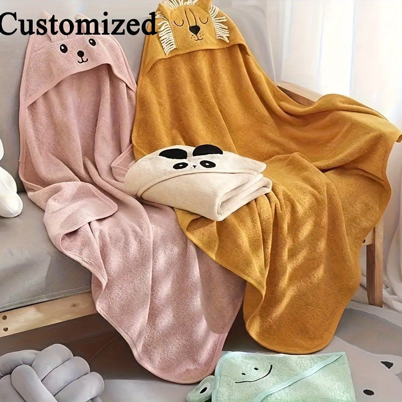 Serviette de bain à capuche personnalisée et mignonne avec motif de — Monptitlou