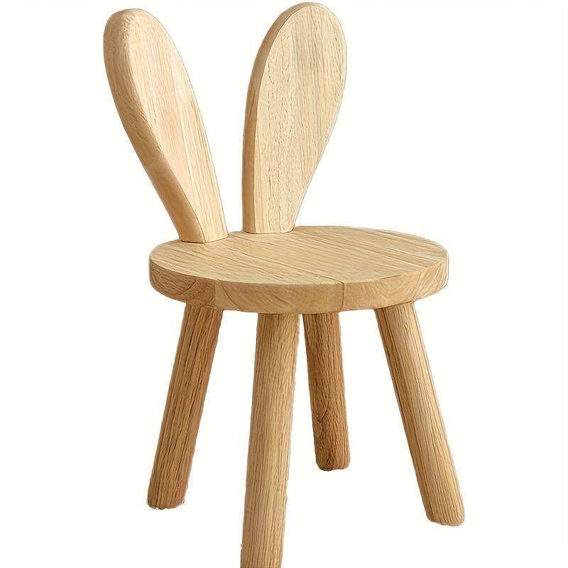 Petit tabouret oreilles de lapin en bois massif — Monptitlou