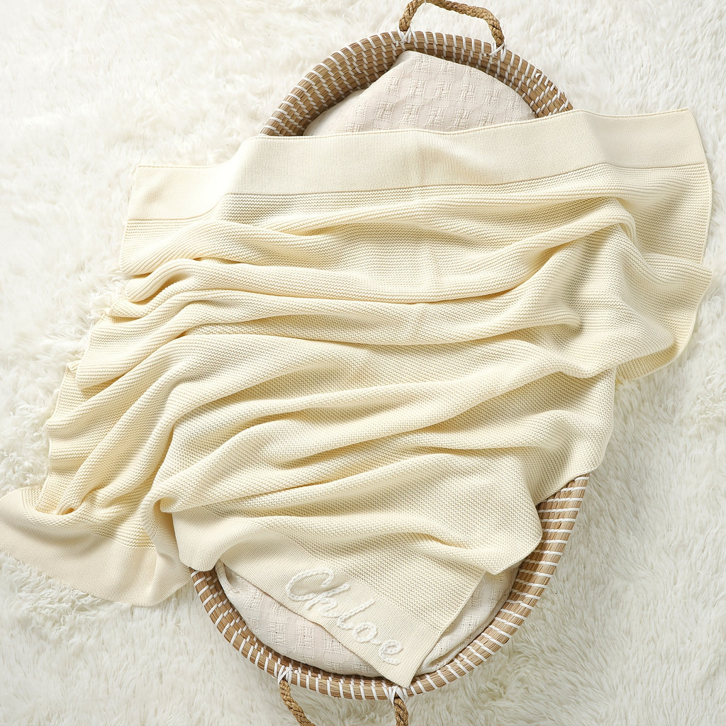 Couverture personnalisée pour bébé avec prénom, cadeau d'anniversaire — Monptitlou