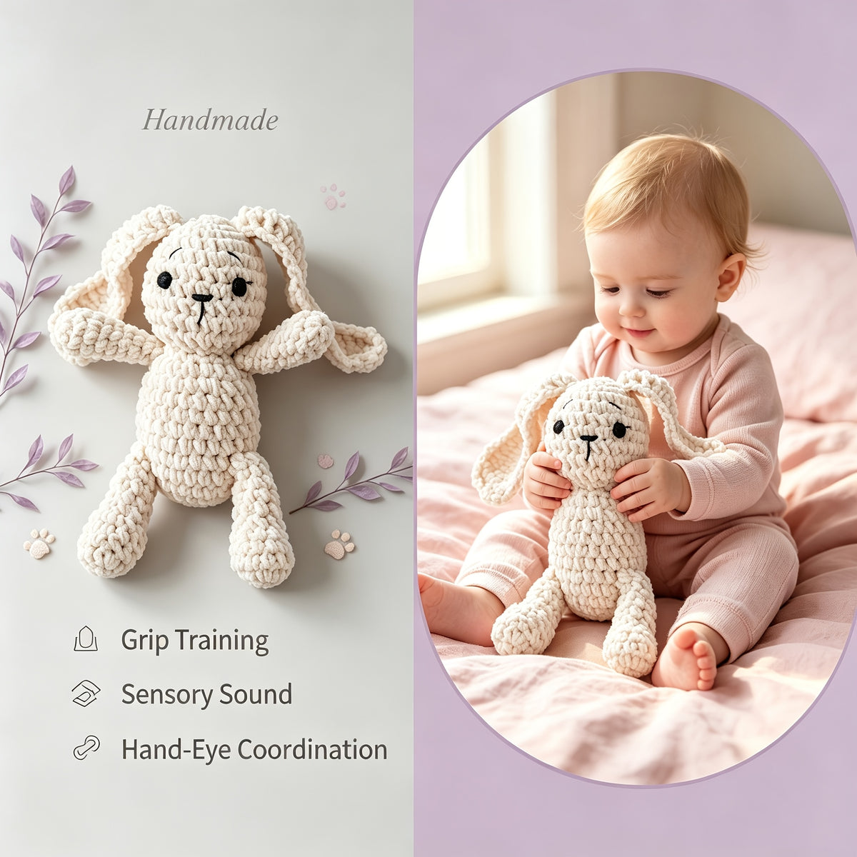 Jouet de réconfort pour enfant crocheté à la main — Monptitlou Image