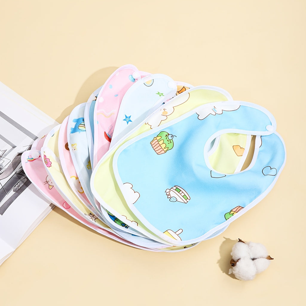 Bavoir pour Bébé Nouveau-né - Motif Aléatoire Rose Bleu Jaune — Monptitlou