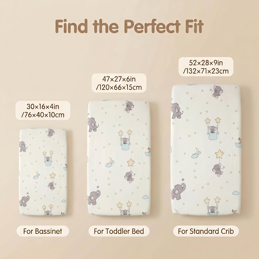 Draps de lit et protège-matelas mignons pour bébé avec motif de dessin — Monptitlou