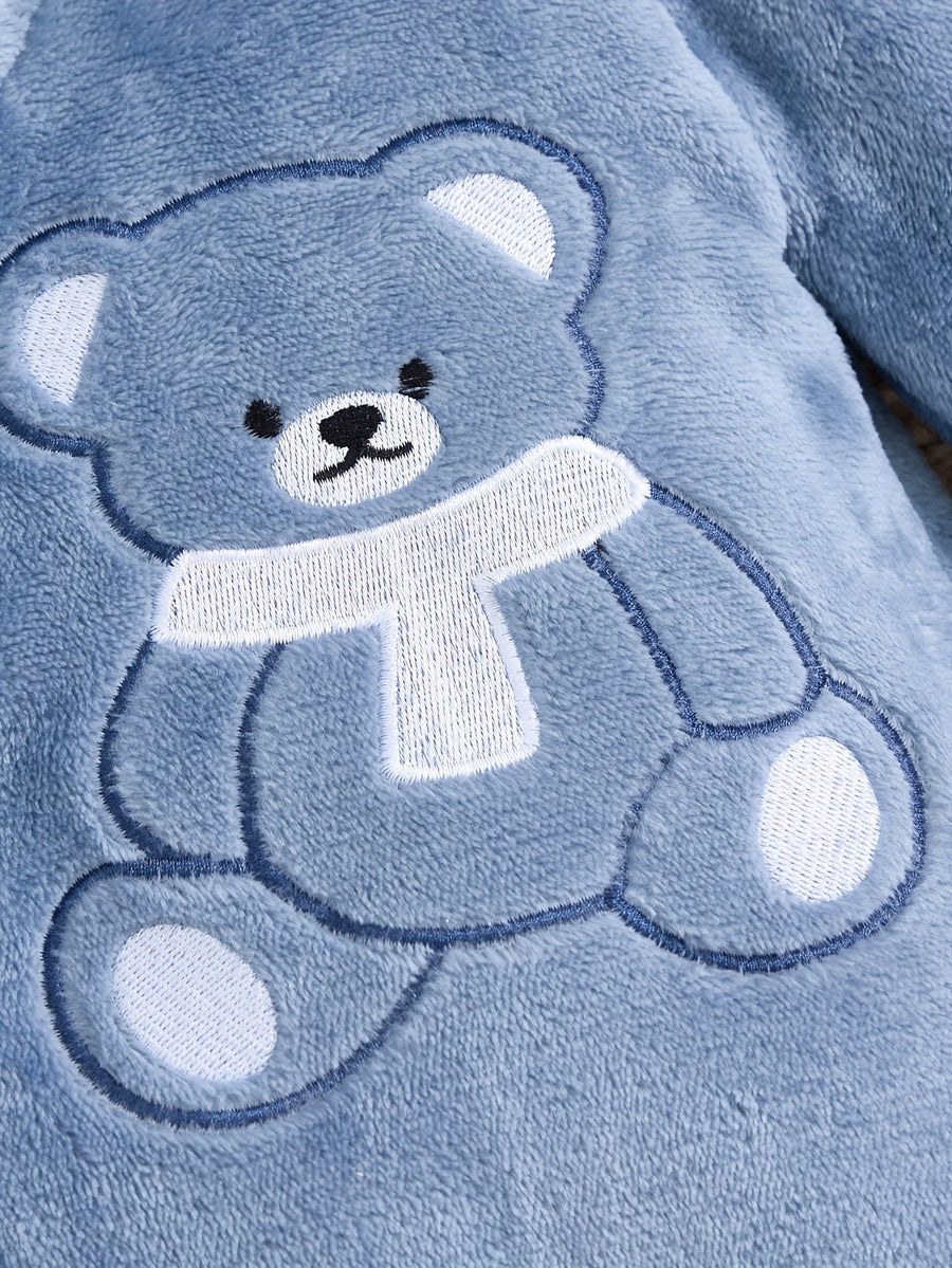 Vêtements pour tout-petits garçons, barboteuse pour bébé automne et hiver, épaisse et chaude, mignon écharpe, appliqué o