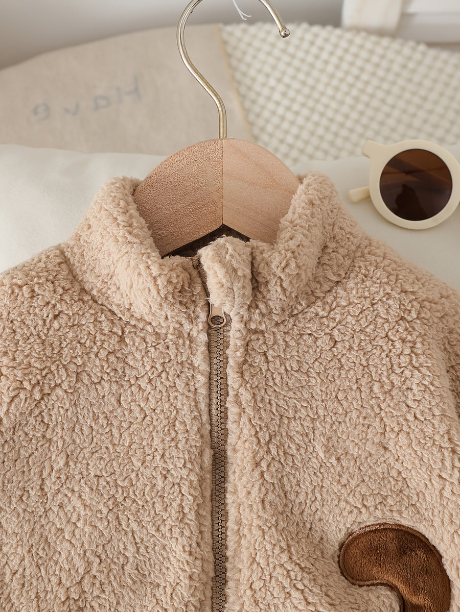Veste en polaire élégante pour bébés garçons en automne et en hiver — Monptitlou