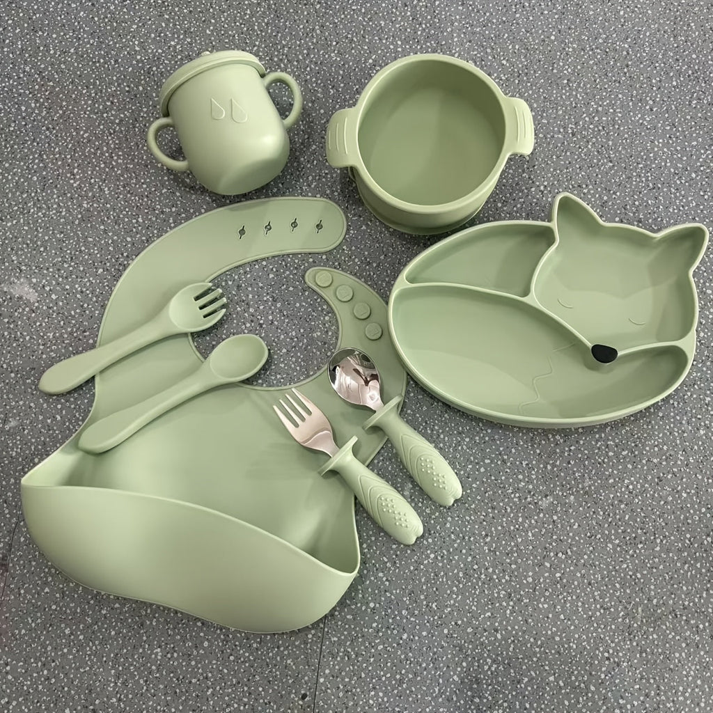 Lot de set d'alimentation bébé en silicone — Monptitlou