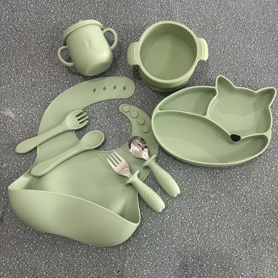 Lot de set d'alimentation bébé en silicone — Monptitlou
