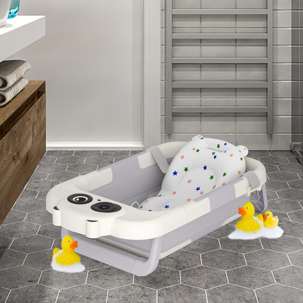 Baignoire pliable pour bébé avec affichage de la température — Monptitlou