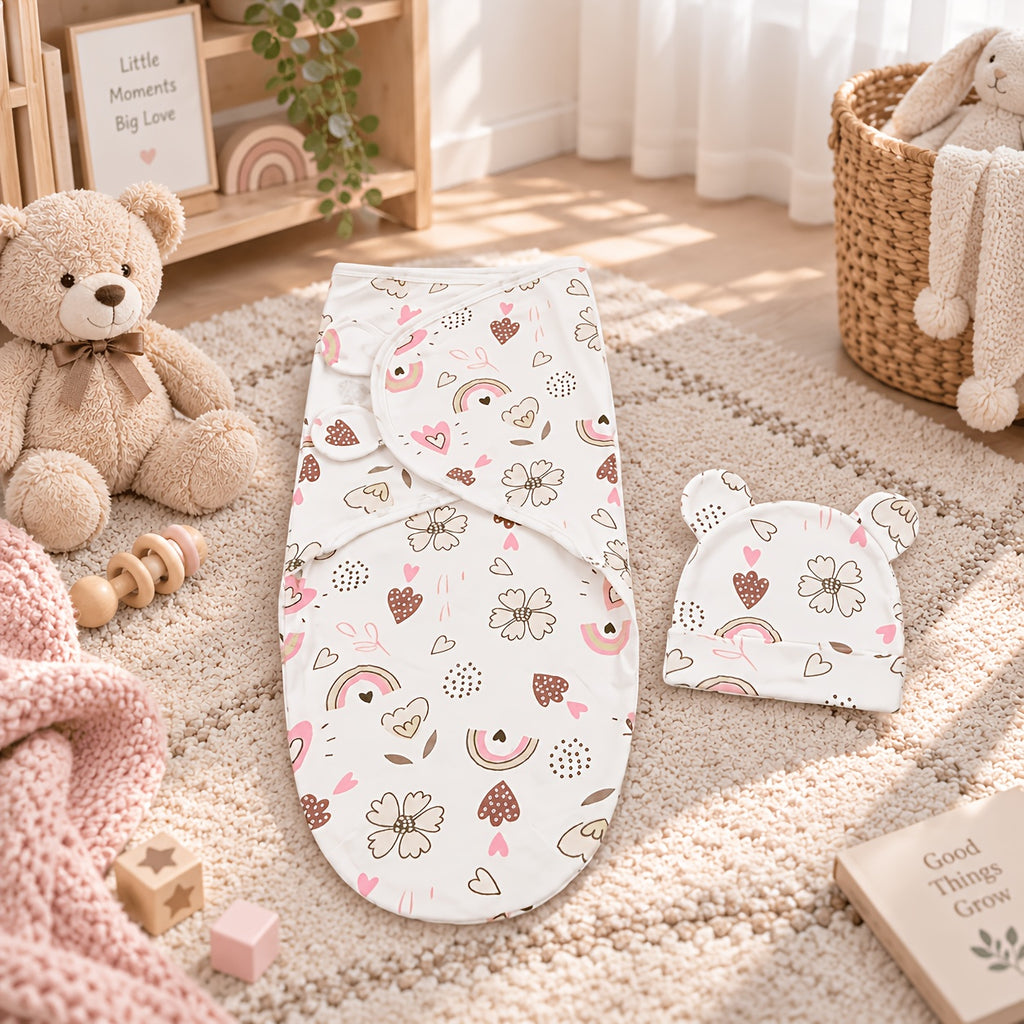 Ensemble de suédois pour nouveau-né avec bonnet à oreilles d'ours — Monptitlou