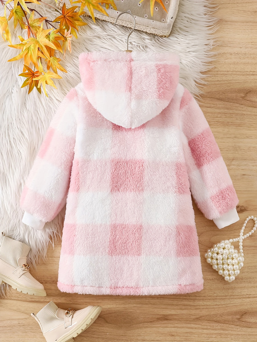 Veste longue à capuche pour fille, à la mode — Monptitlou