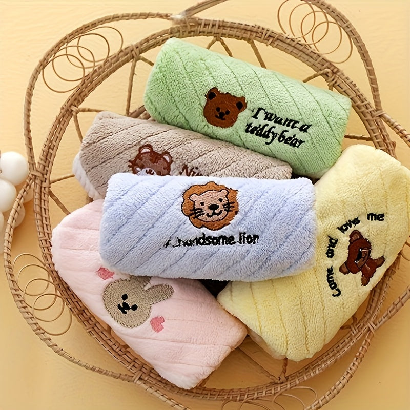 Serviettes pour enfants, serviettes carrées corail, bavoirs — Monptitlou